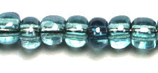 Czech Seed Bead / Pony Beads 6/0 Transparent Crystal/Grey Shades