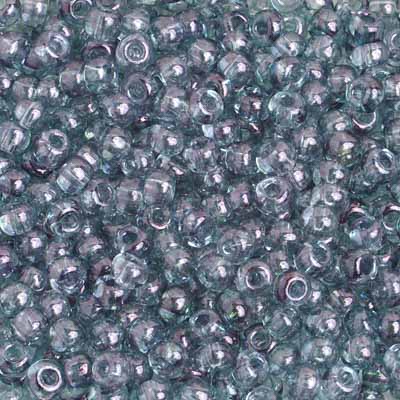 Czech Seed Bead / Pony Beads 6/0 Transparent Green Shades