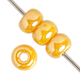 Czech Seed Bead / Pony Beads 6/0 Opaque Yellow/Orange Shades