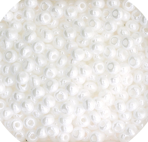 Czech Seed Bead / Pony Beads 6/0 Opaque White Shades