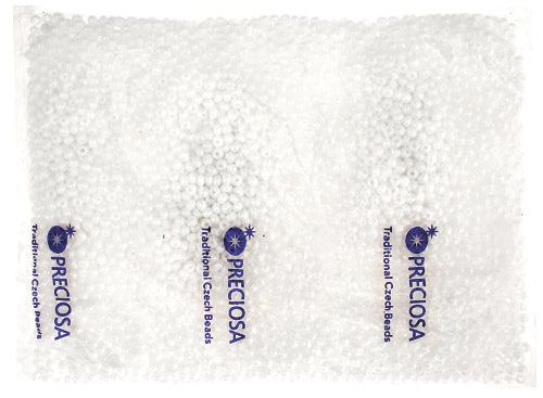 Czech Seed Bead / Pony Beads 6/0 Opaque White Shades