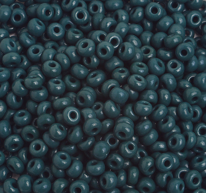 Czech Seed Bead / Pony Beads 6/0 Opaque Green Shades