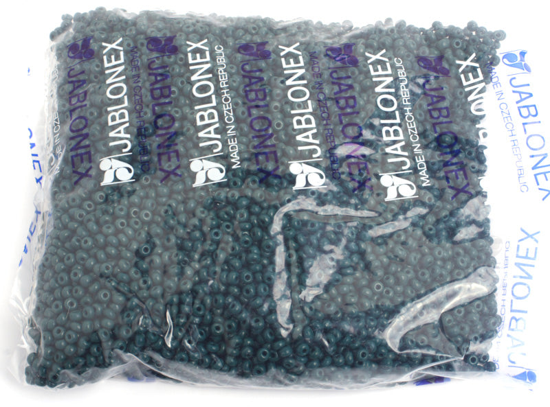 Czech Seed Bead / Pony Beads 6/0 Opaque Green Shades