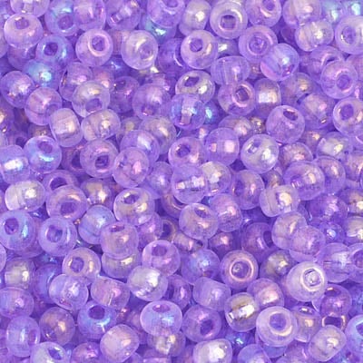 Czech Seed Bead / Pony Beads 6/0 Transparent Purple Shades