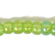 Czech Seed Bead / Pony Beads 6/0 Transparent Green Shades