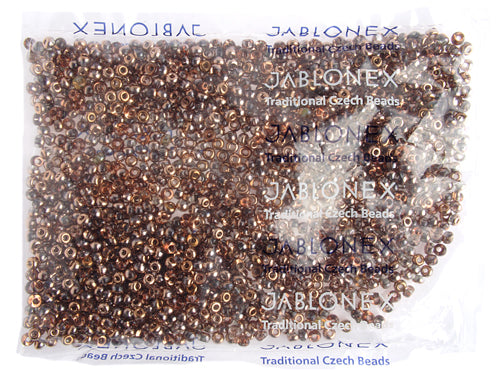 Czech Seed Bead / Pony Beads 6/0 Transparent Crystal/Grey Shades