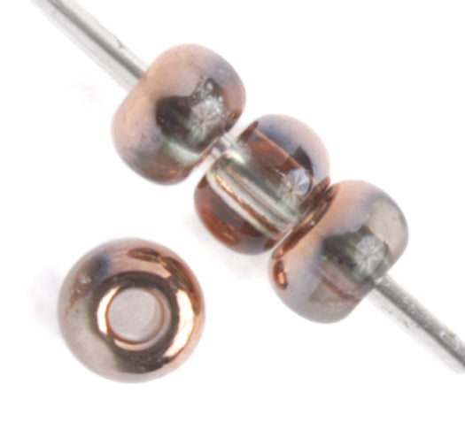 Czech Seed Bead / Pony Beads 6/0 Transparent Crystal/Grey Shades