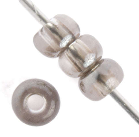 Czech Seed Bead / Pony Beads 6/0 Transparent Crystal/Grey Shades