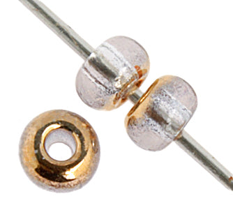 Czech Seed Bead / Pony Beads 6/0 Transparent Crystal/Grey Shades