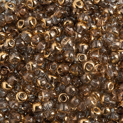 Czech Seed Bead / Pony Beads 6/0 Transparent Crystal/Grey Shades