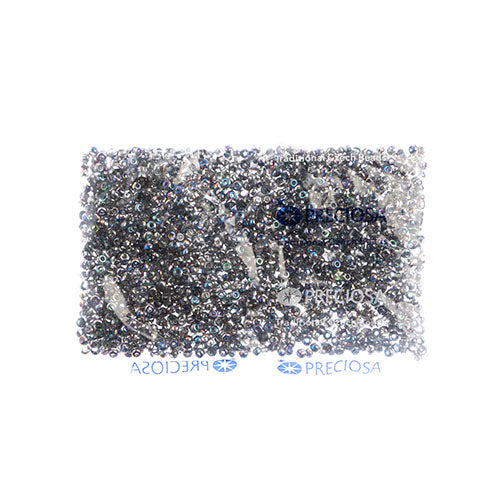 Czech Seed Bead / Pony Beads 6/0 Transparent Crystal/Grey Shades