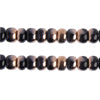 Czech Seed Bead / Pony Beads 6/0 Opaque Black/Multi Shades