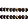 Czech Seed Bead / Pony Beads 6/0 Opaque Black/Multi Shades