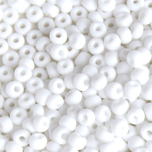 Czech Seed Bead / Pony Beads 6/0 Opaque White Shades