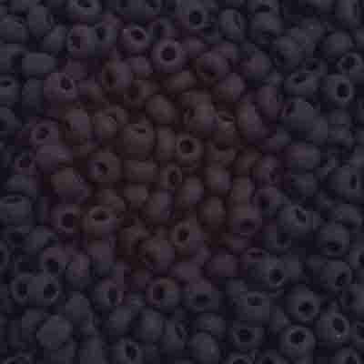 Czech Seed Bead / Pony Beads 6/0 Opaque Black/Multi Shades