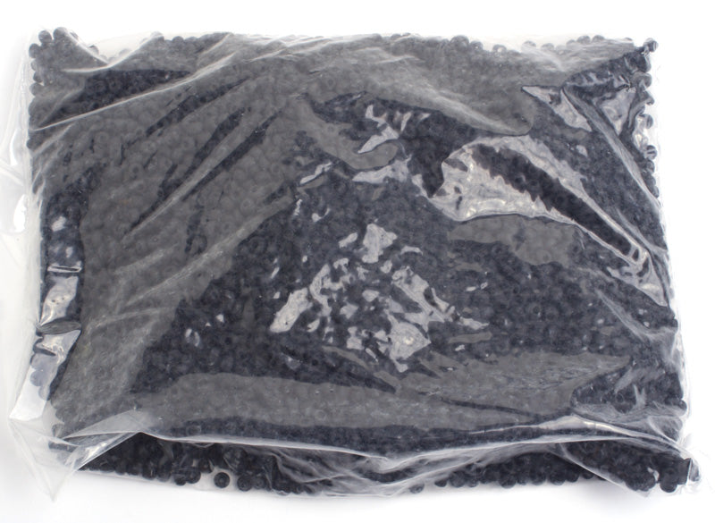 Czech Seed Bead / Pony Beads 6/0 Opaque Black/Multi Shades