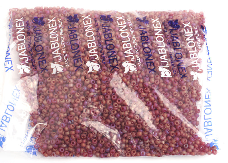 Czech Seed Bead / Pony Beads 6/0 Transparent Red Shades