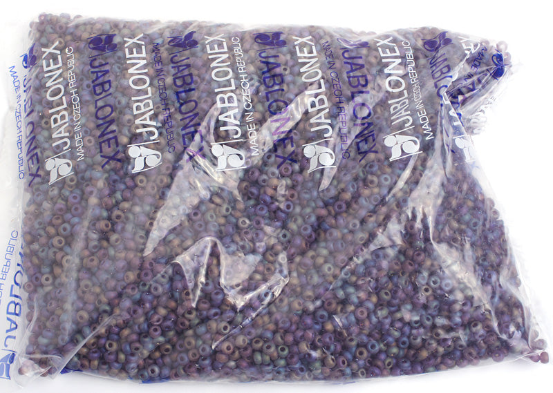 Czech Seed Bead / Pony Beads 6/0 Transparent Purple Shades