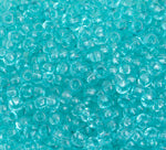 Czech Seed Bead / Pony Beads 6/0 Transparent Blue Shades 