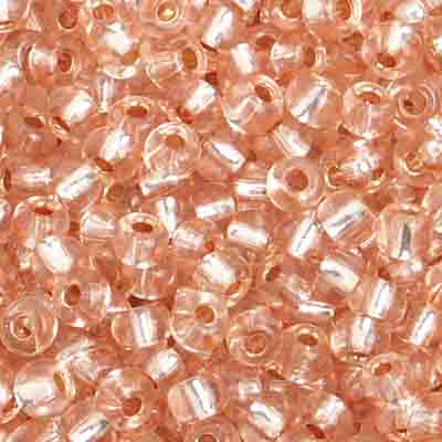 Czech Seed Bead / Pony Beads 6/0 Silver Lined Pink Shades