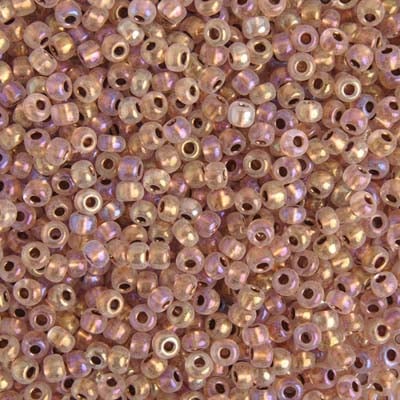 Czech Seed Bead / Pony Beads 6/0 Transparent Pink Shades