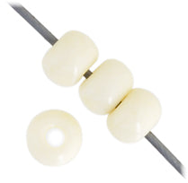 Czech Seed Bead / Pony Beads 6/0 Opaque White Shades