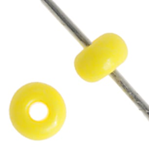 Czech Seed Bead / Pony Beads 6/0 Opaque Yellow/Orange Shades