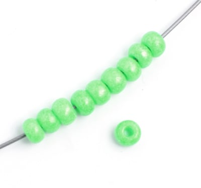 Czech Seed Bead / Pony Beads 6/0 Opaque Green Shades