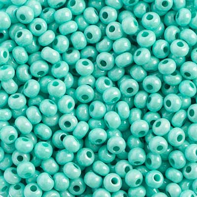Czech Seed Bead / Pony Beads 6/0 Opaque Green Shades