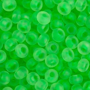 Czech Seed Bead / Pony Beads 6/0 Transparent Green Shades