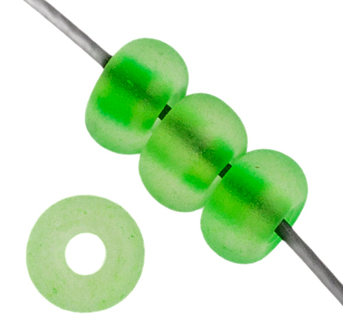 Czech Seed Bead / Pony Beads 6/0 Transparent Green Shades