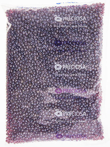 Czech Seed Bead / Pony Beads 6/0 Transparent Purple Shades