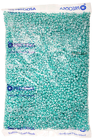 Czech Seed Bead / Pony Beads 6/0 Opaque Green Shades