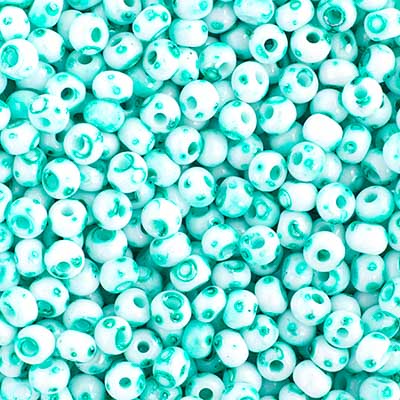 Czech Seed Bead / Pony Beads 6/0 Opaque Green Shades