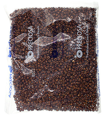 Czech Seed Bead / Pony Beads 6/0 Opaque Brown Shades