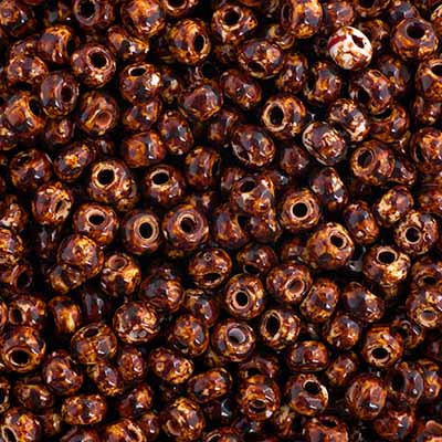 Czech Seed Bead / Pony Beads 6/0 Opaque Brown Shades