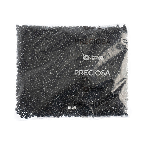 Czech Seed Bead / Pony Beads 6/0 Opaque Black/Multi Shades