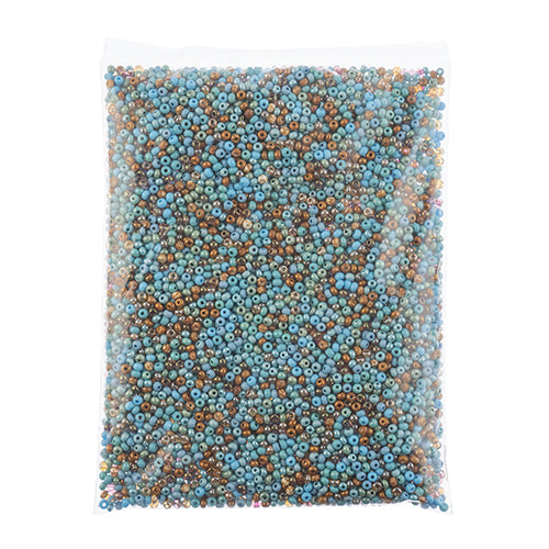 Czech Seed Bead/Pony Bead 6/0 Turquoise Mix