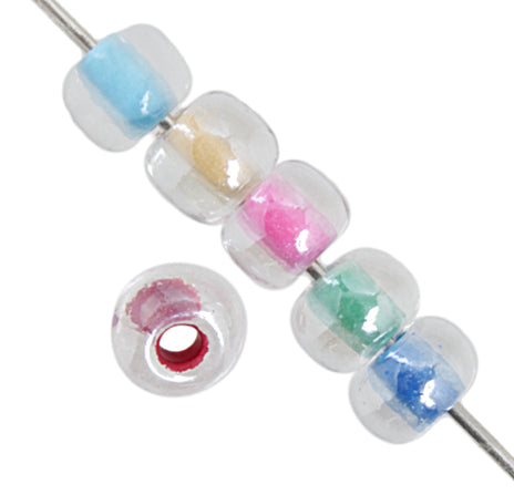 Czech Seed Beads 2/0 Color Lined Black/White/Mixed Shades