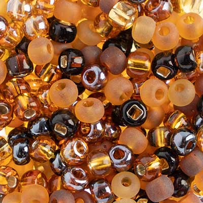 Czech Seed Beads 2/0 Transparent Brown Shades