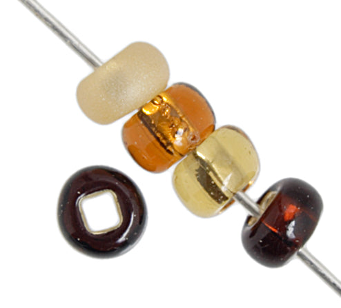 Czech Seed Beads 2/0 Transparent Brown Shades