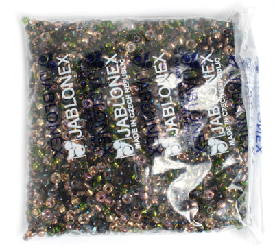 Czech Seed Beads 2/0 Color Lined Gold/Brown Shades