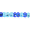 Czech Seed Beads 2/0 Color Lined Blue Shades