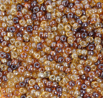 Czech Seed Beads 2/0 Transparent Brown Shades