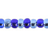 Czech Seed Beads 2/0 Color Lined Blue Shades