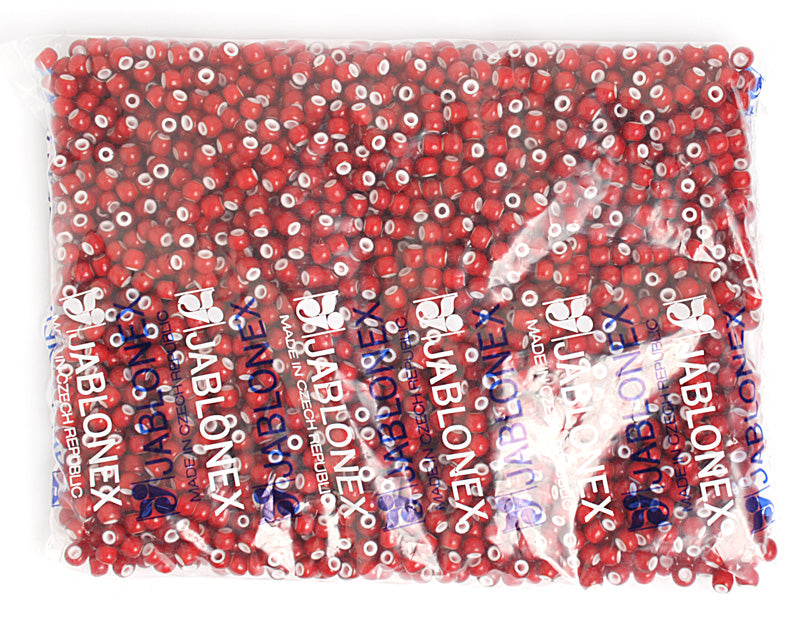 Czech Glass Beads 2/0 Opaque with White Heart