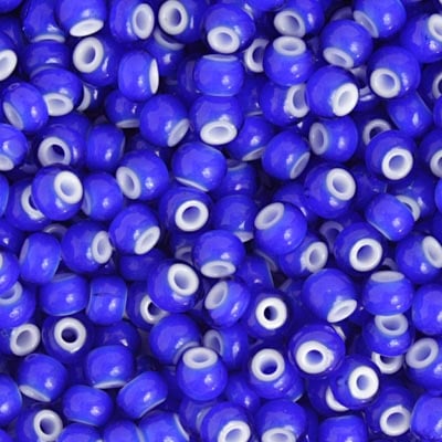 Czech Glass Beads 2/0 Opaque with White Heart