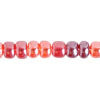 Czech Seed Beads 2/0 Color Lined Red/Pink Shades