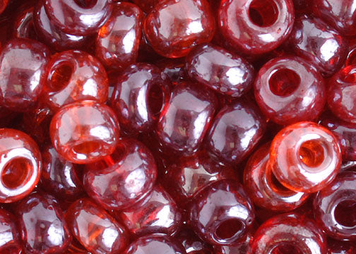 Czech Seed Beads 2/0 Color Lined Red/Pink Shades