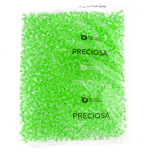 Czech Seed Beads 2/0 Color Lined Green Shades